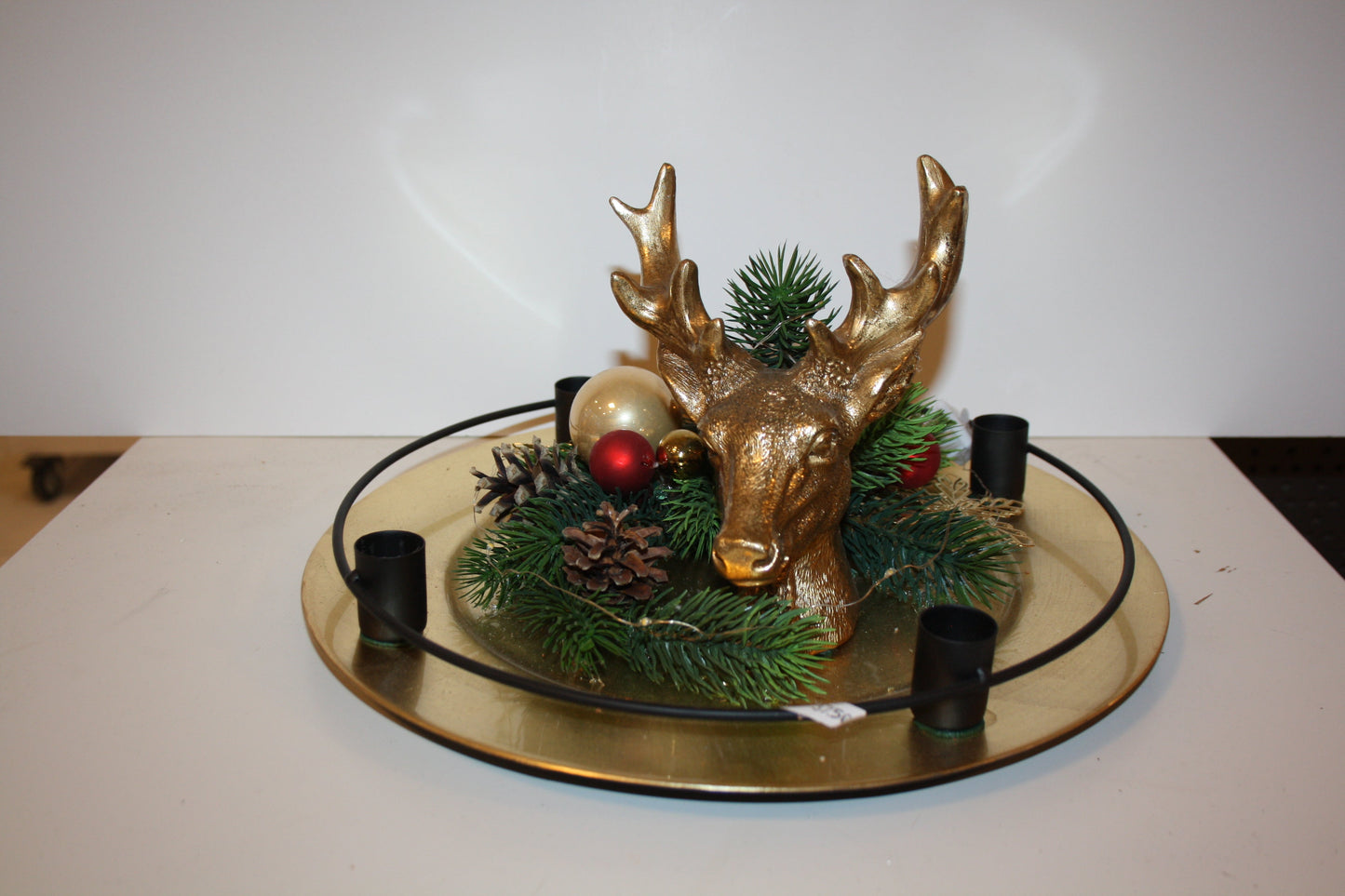 #8060 Teller Advent goldener Hirsch Sonderpreis