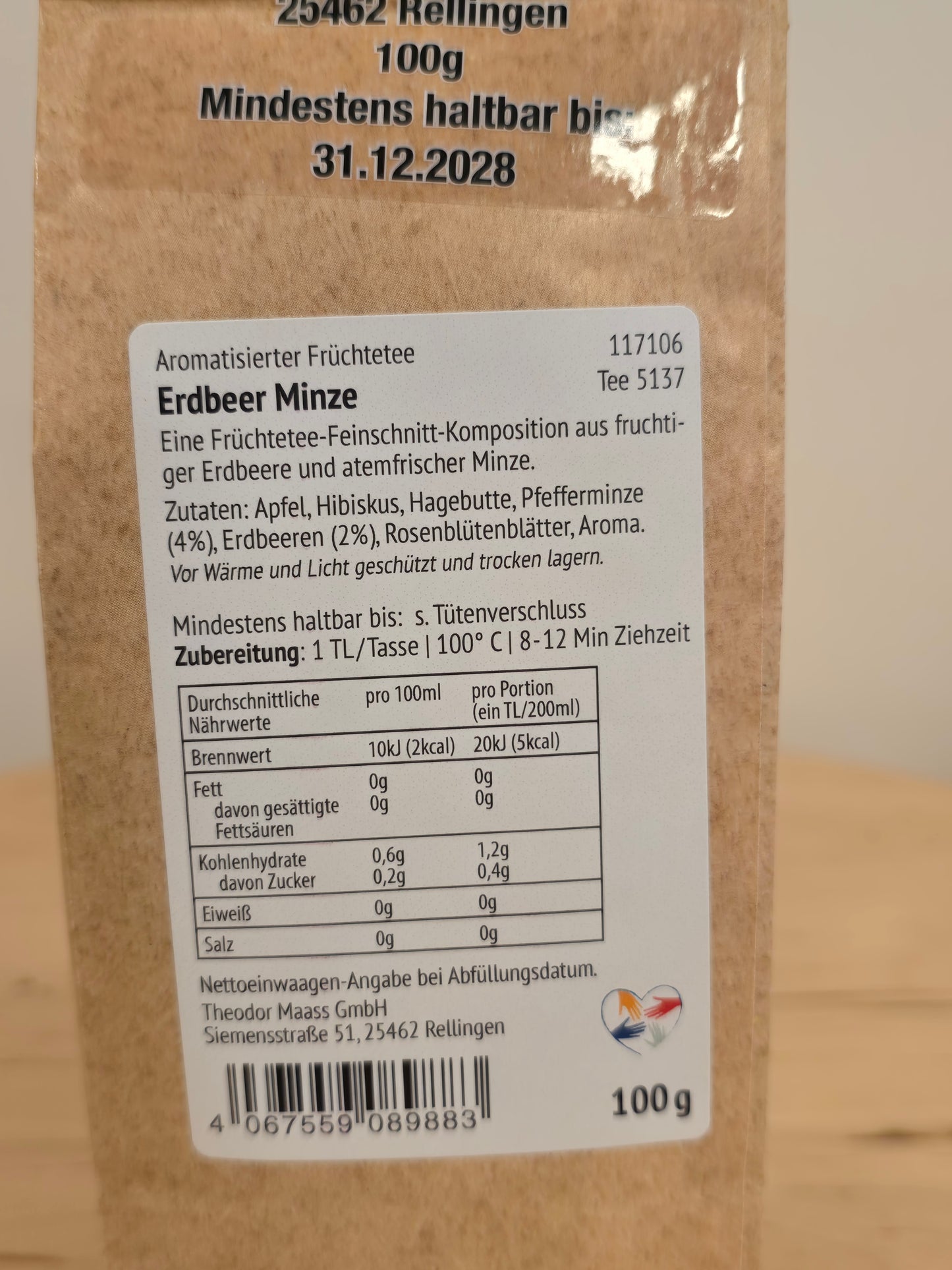 Früchtetee Herzlichen Glückwunsch Erdbeer Minze