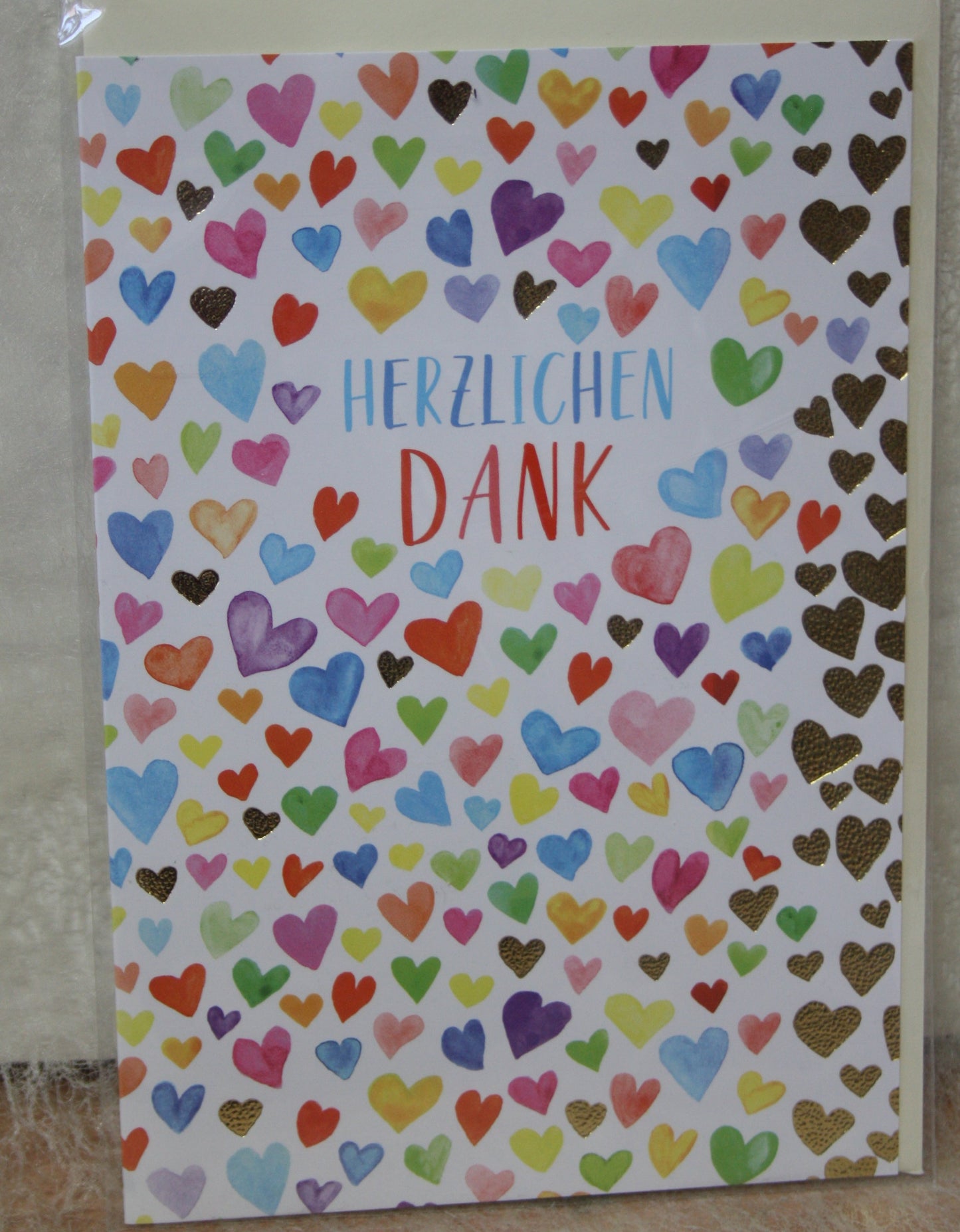 Karte Herzlichen Dank mit Herzen