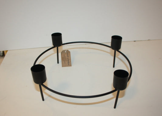 #8045 Metalldeko schwarz Kerzenring 20cm