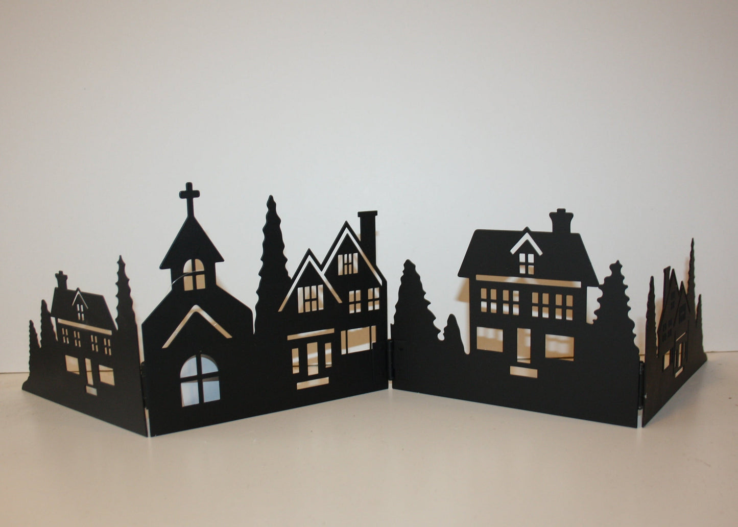 #8044 Metalldeko schwarz Häuserzaun