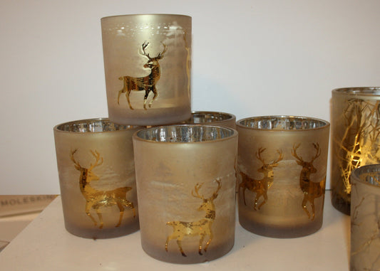 #8056 Windlichter Gold