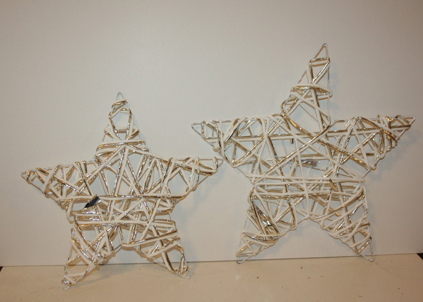 #8072 Sterne weiß gold  2 GRößen