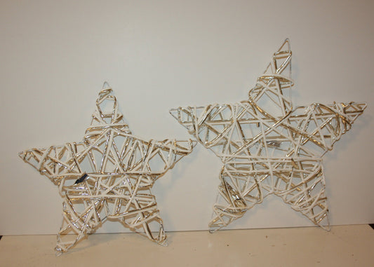 #8072 Sterne weiß gold  2 GRößen