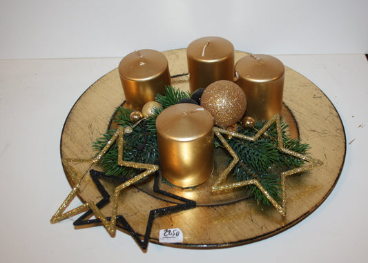 #8058 Teller Advent gold Sonderpreis