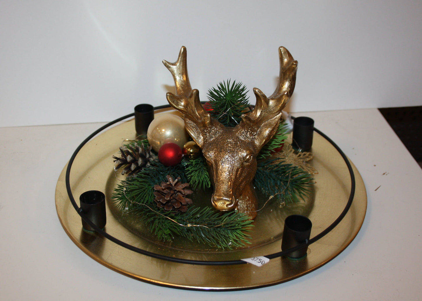 #8060 Teller Advent goldener Hirsch  Sonderpreis