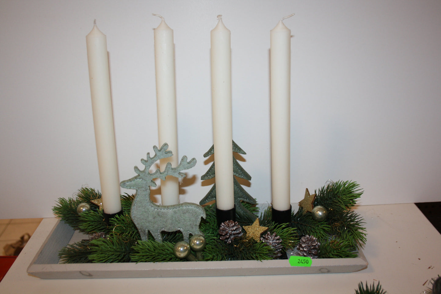 #8067 Tabletts mit Kerzenhalter in türkis Sonderfarbe