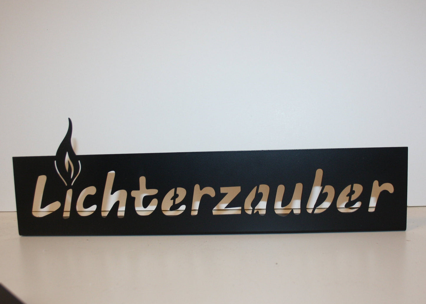 #8042 Metalldeko schwarz Lichterzauber